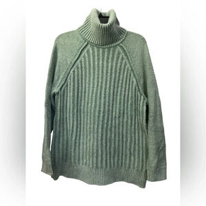 Free People Big City Turtleneck Sea Spruce Combo Green Size Small Oversized